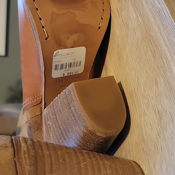 rag & bone KENDALL Tonal Block Suede  & Leather booties - Picture 4 of 8